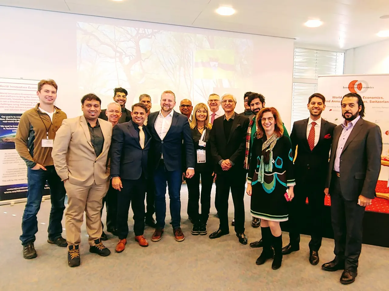 Networking in Davos at World Innovation Economics