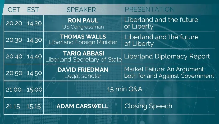 5th Anniversary Of Free Republic of Liberland in VR Conference Schedule 4 president of Liberland, Vít Jedlička bitcoin btc blockchain somnium space crypto